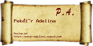 Pekár Adelina névjegykártya